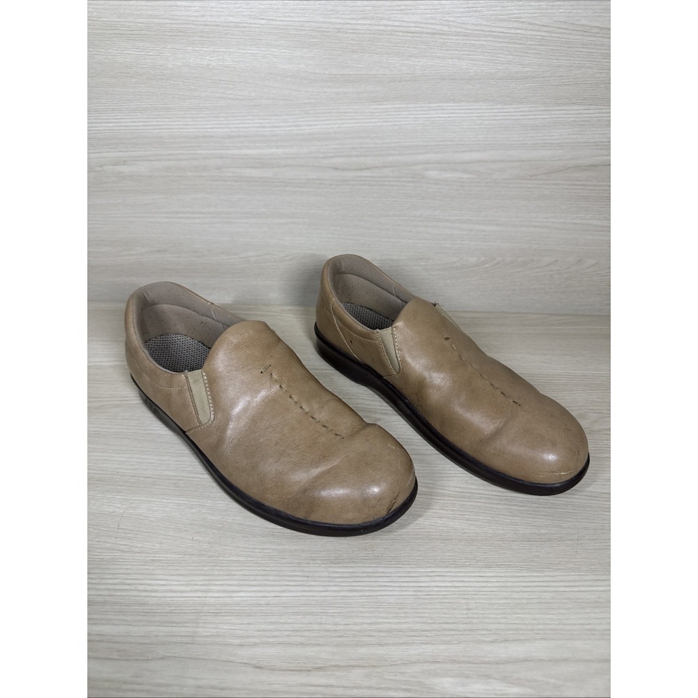 SAS Viva Shoes Womens‎ Size 9S Tan Leather Slip On Tripad Comfort Made USA